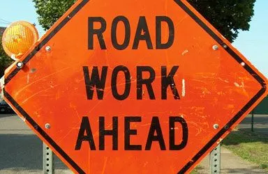 Road Work Ahead Sign