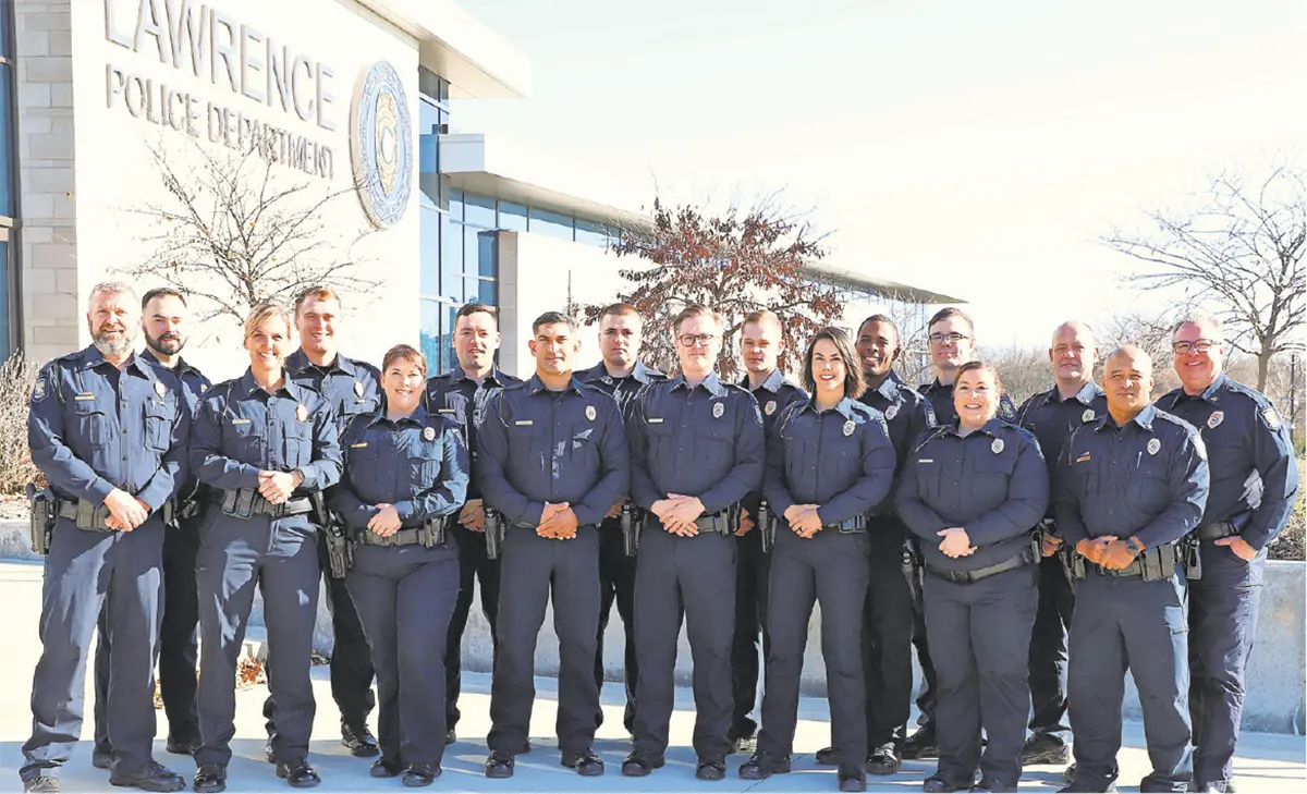 Photo of police academy graduating class