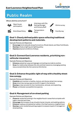 East Lawrence Neighborhood Plan Public Review  Goal Sheet