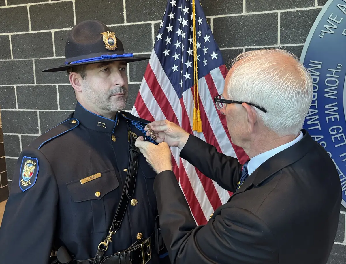 Chaplain badge pinning ceremony