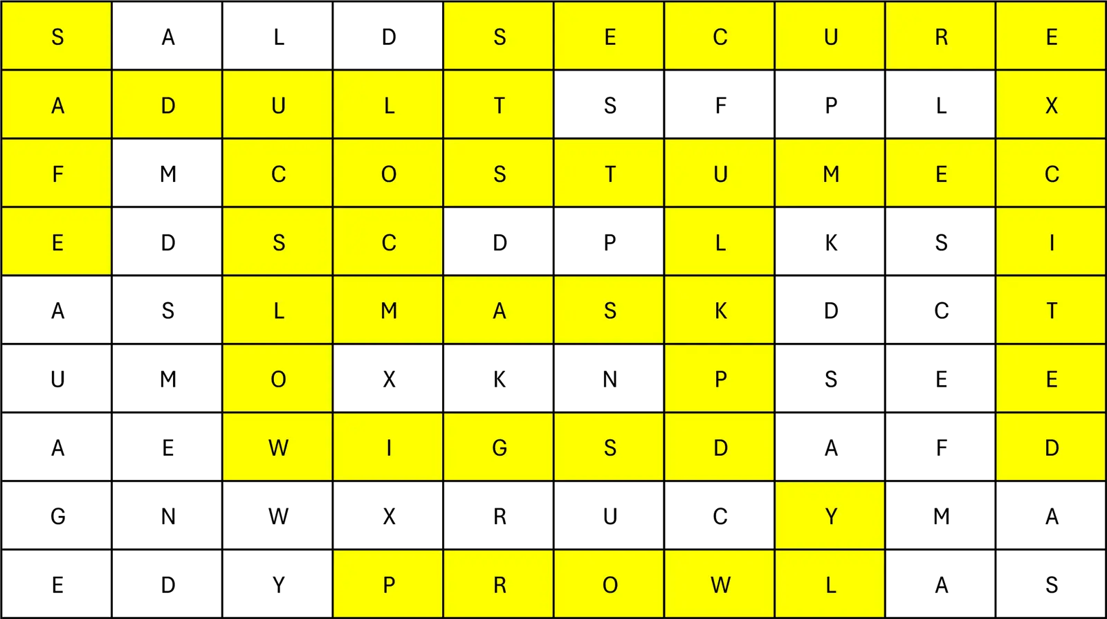 Halloween word puzzle key